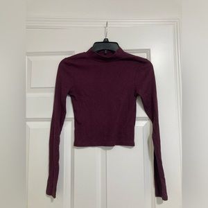 H&M Divided Mock Neck Crop Top